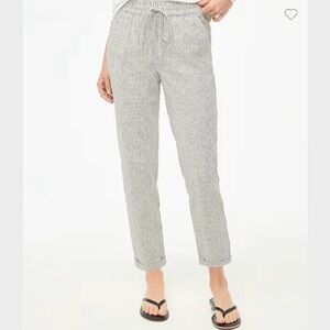 J. Crew Women's Navy/White Striped Cropped Pants